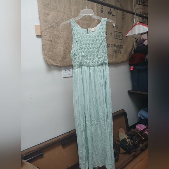Altar'd State Dresses & Skirts - Altar'd State Light Green Lace Maxi Dress